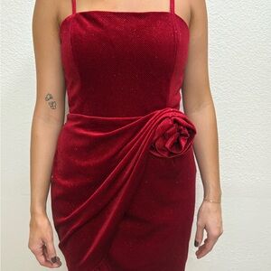 Elegant Red Sparkle Dress for teen